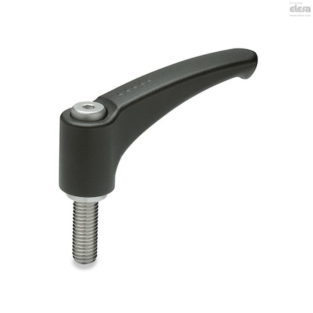 Elesa SS clamping element, threaded screw, ERM.44-SST-1/4-20-098-C9 ERM-SST-p (inch sizes)